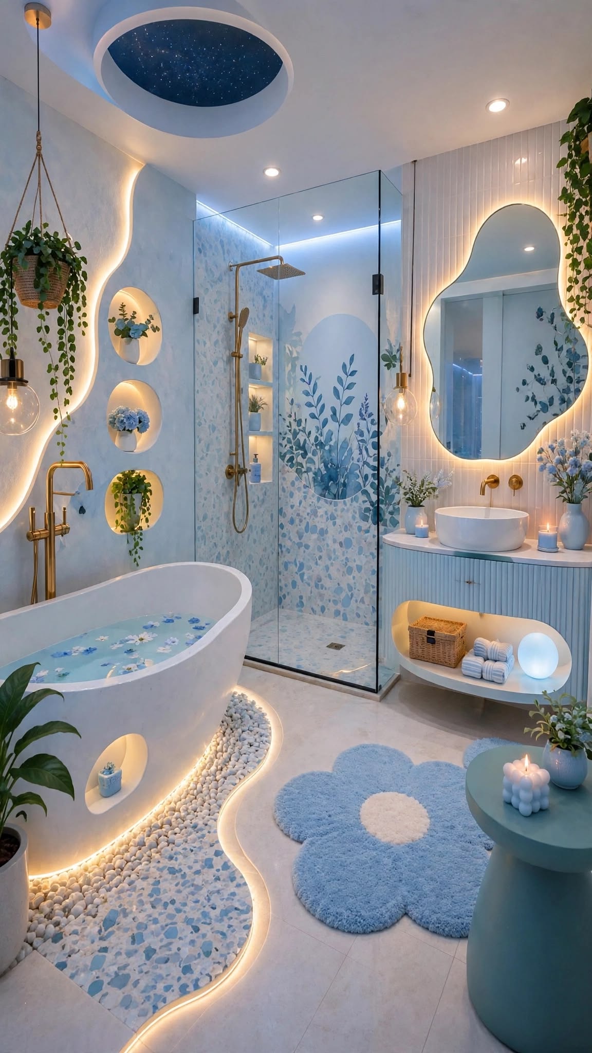 Creative Theme Kids Room featuring Warm Starry Night Ceiling Lighting #10